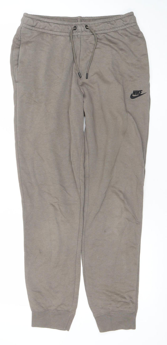 Nike Men's Brown Small Jogger Trousers Cotton Blend