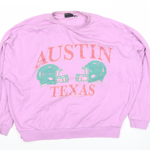 ASOS Men’s Pink Austin Texas Graphic Sweatshirt L Regular Fit