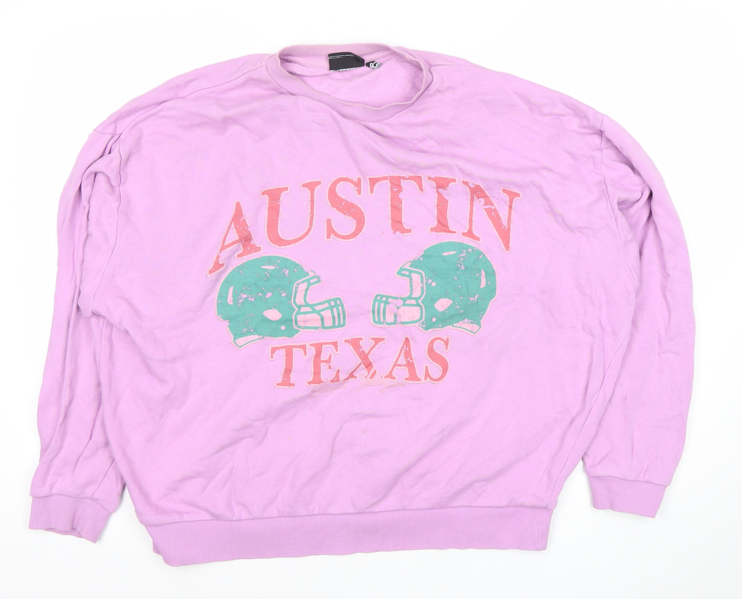 ASOS Men’s Pink Austin Texas Graphic Sweatshirt L Regular Fit
