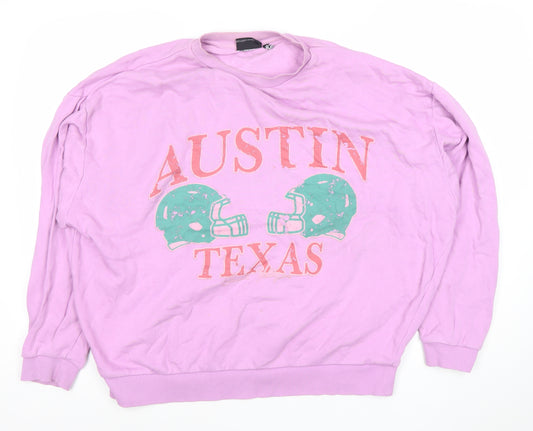 ASOS Men’s Pink Austin Texas Graphic Sweatshirt L Regular Fit