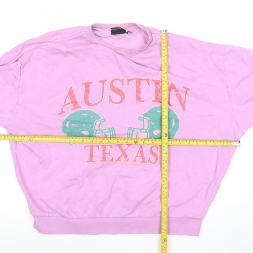 ASOS Men’s Pink Austin Texas Graphic Sweatshirt L Regular Fit