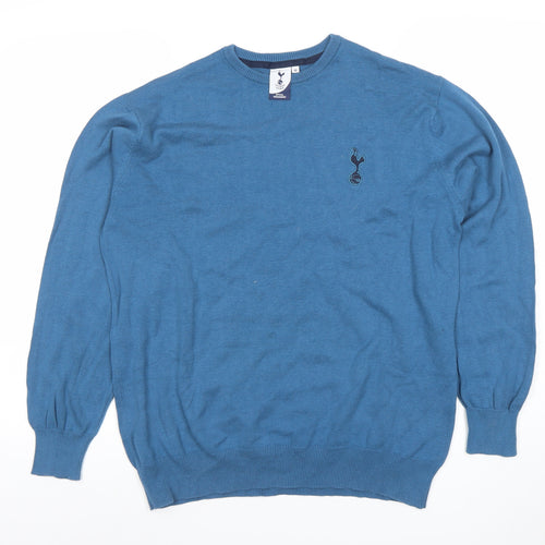 Tottenham Hotspur Men’s Blue Cotton Crew Neck Jumper M