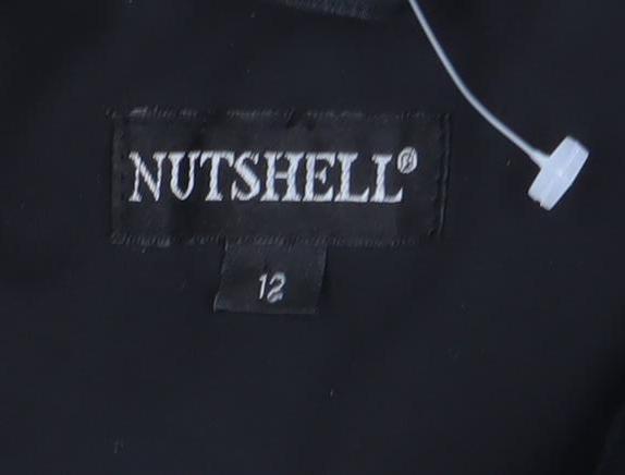 NutShell Women’s Black Faux Fur Hooded Parka Coat Size 12