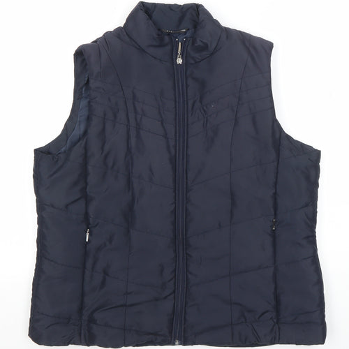TIGI Women's Blue Quilted Puffer Waistcoat Size 14
