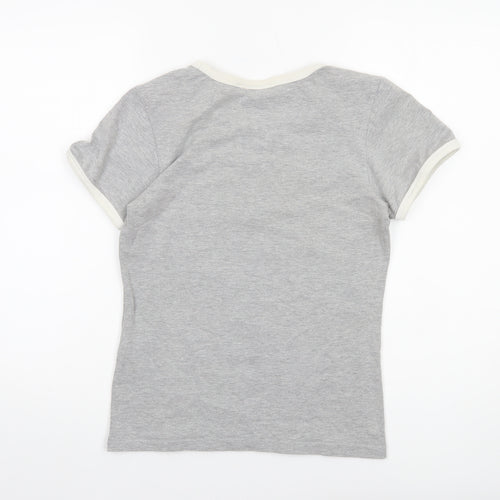 Puma Womens Grey Ringer T-Shirt Size 14 Slim Fit Short Sleeve