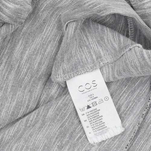 COS Women Grey Long Sleeve Basic Jersey Top Size S
