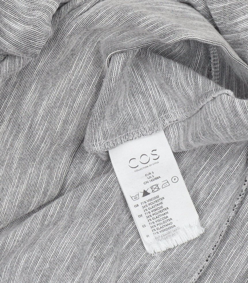 COS Women Grey Long Sleeve Basic Jersey Top Size S