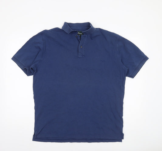 Rodd & Gunn Men's Blue Cotton Polo Shirt L Regular Fit
