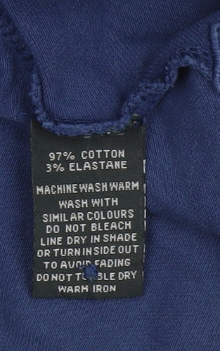 Rodd & Gunn Men's Blue Cotton Polo Shirt L Regular Fit