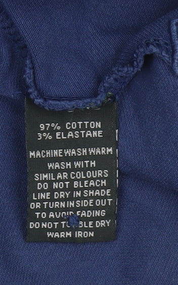 Rodd & Gunn Men's Blue Cotton Polo Shirt L Regular Fit