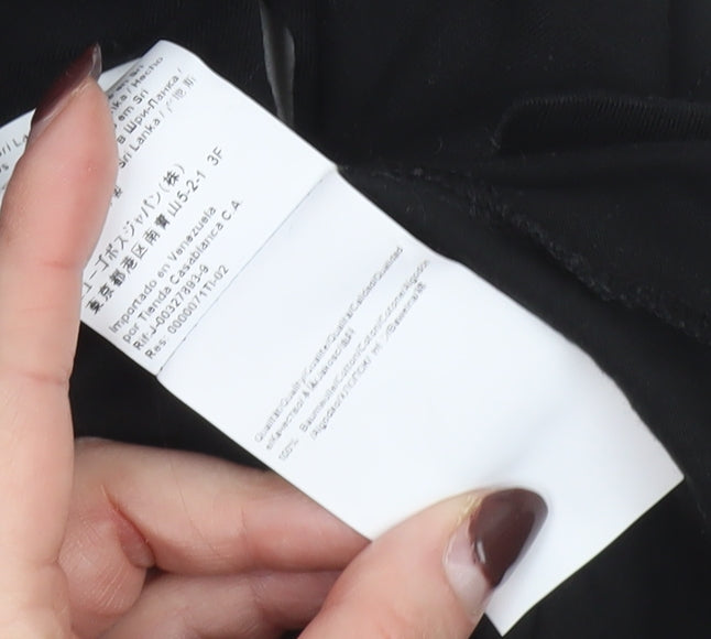 Hugo Boss Men's Black Cotton Crew Neck Short Sleeve T-Shirt S