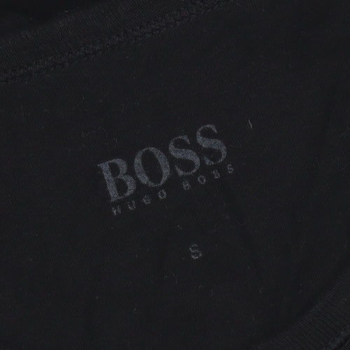 Hugo Boss Men's Black Cotton Crew Neck Short Sleeve T-Shirt S