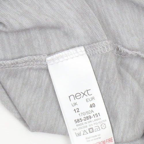 Next Women’s Grey Cold Shoulder Halter T-Shirt Size 12