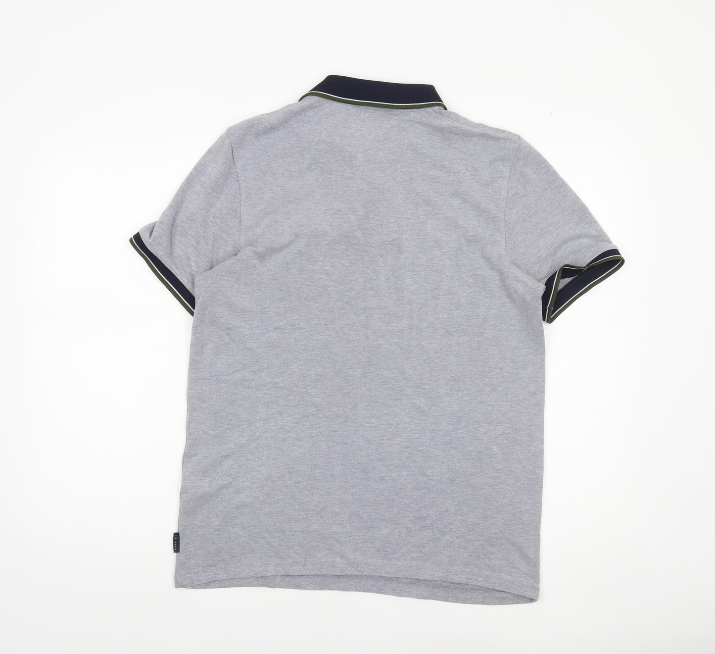 Ted Baker Mens Grey Regular Fit Short Sleeve Polo Shirt Size M