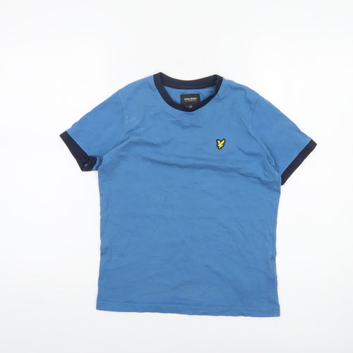 Lyle & Scott Boys Blue Ringer Cotton T-Shirt 9-10 Years