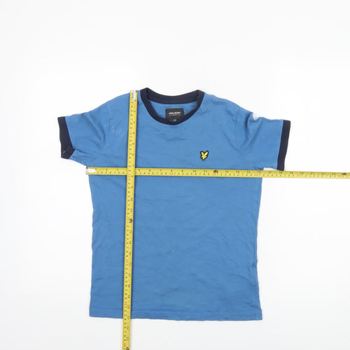 Lyle & Scott Boys Blue Ringer Cotton T-Shirt 9-10 Years