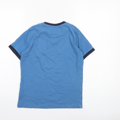 Lyle & Scott Boys Blue Ringer Cotton T-Shirt 9-10 Years