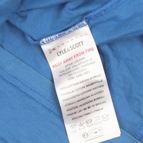 Lyle & Scott Boys Blue Ringer Cotton T-Shirt 9-10 Years