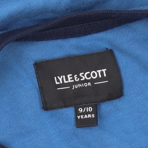 Lyle & Scott Boys Blue Ringer Cotton T-Shirt 9-10 Years