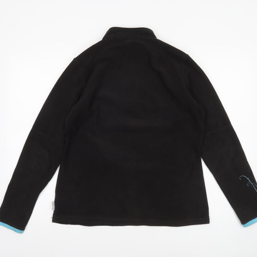 Decathlon Creation Women's Black Fleece 1/4 Zip Pullover Sweatshirt XL
