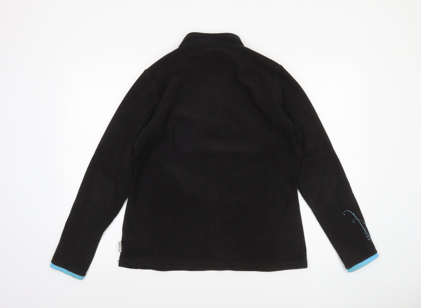 Decathlon Creation Women's Black Fleece 1/4 Zip Pullover Sweatshirt XL