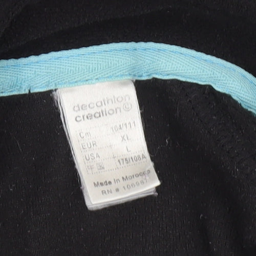 Decathlon Creation Women's Black Fleece 1/4 Zip Pullover Sweatshirt XL