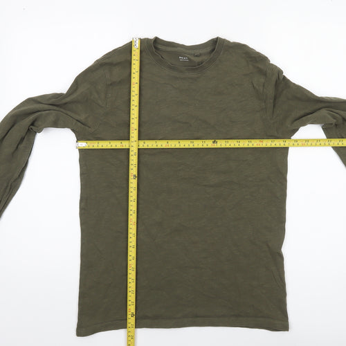 Next Boys Khaki Long Sleeve Crew Neck Cotton T-Shirt 14 Years