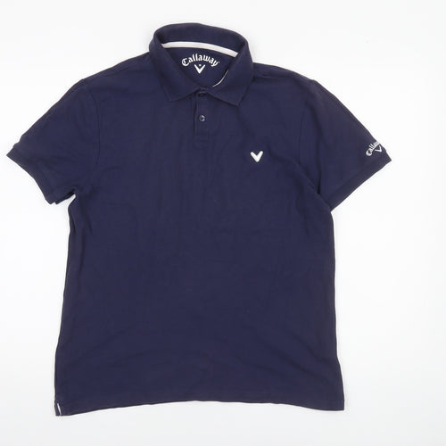 Callaway Men's Blue Cotton Golf Polo Shirt Size M