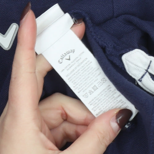 Callaway Men's Blue Cotton Golf Polo Shirt Size M