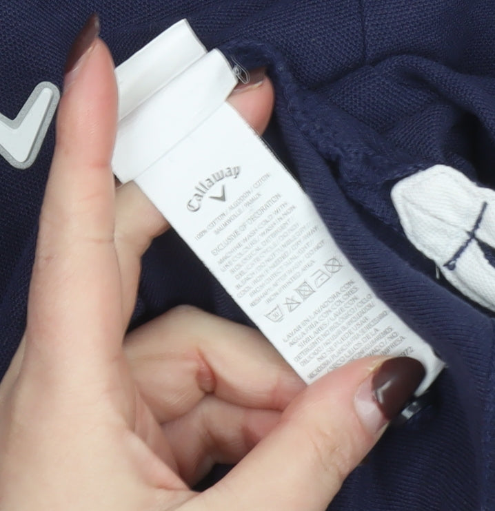 Callaway Men's Blue Cotton Golf Polo Shirt Size M