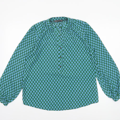 Dunnes Women's Multicoloured Geometric Long Sleeve Tunic Blouse Size S