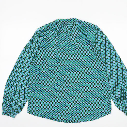 Dunnes Women's Multicoloured Geometric Long Sleeve Tunic Blouse Size S