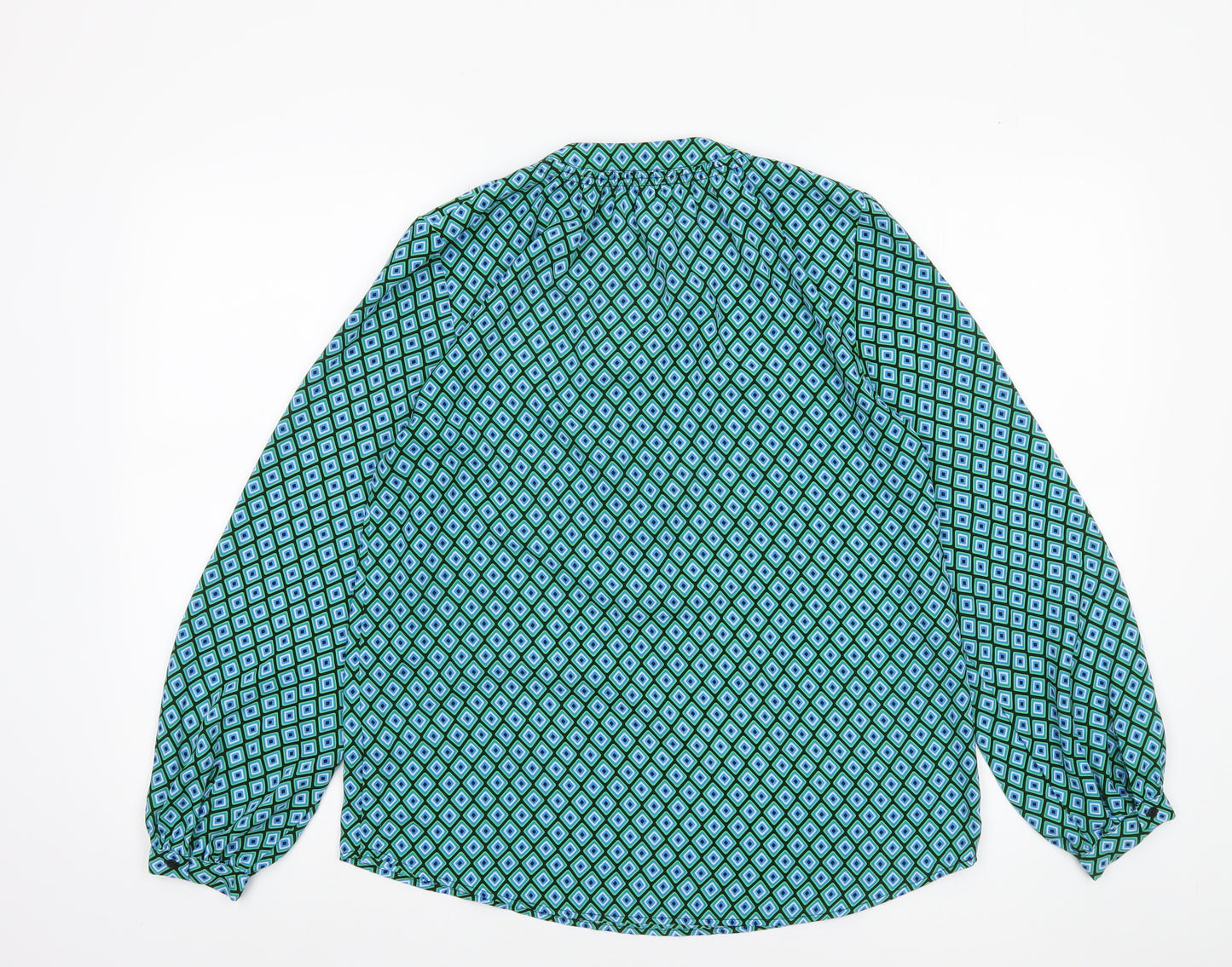 Dunnes Women's Multicoloured Geometric Long Sleeve Tunic Blouse Size S