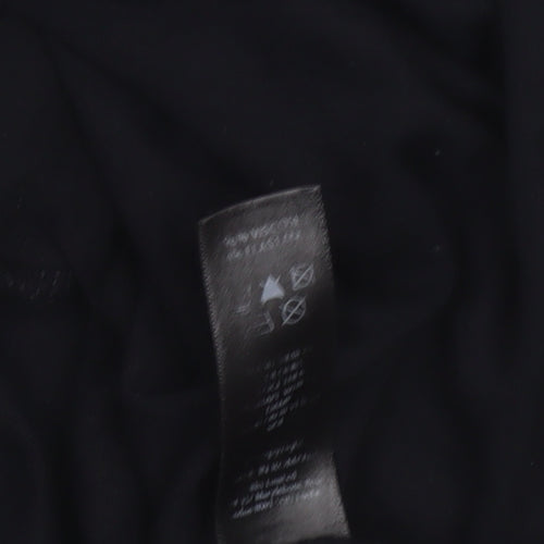 BH Women's Black Tunic Blouse Size 12 3/4 Sleeve Viscose Top