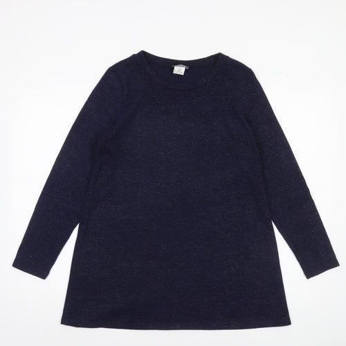 Kim & Co Women’s Navy Blue Long Sleeve Tunic Blouse Size M