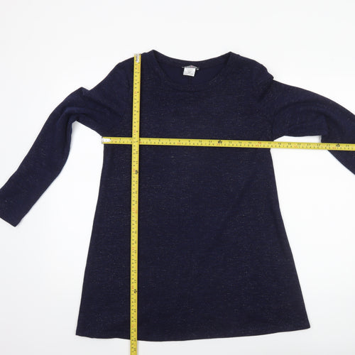 Kim & Co Women’s Navy Blue Long Sleeve Tunic Blouse Size M