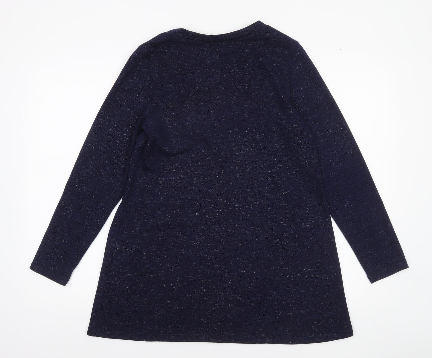 Kim & Co Women’s Navy Blue Long Sleeve Tunic Blouse Size M