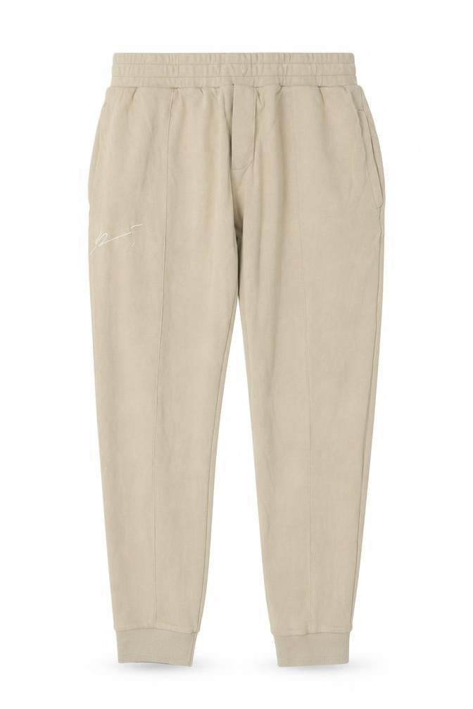 Prévu Women’s Beige Cotton Jogger Trousers L Elastic Waist Comfort Fit