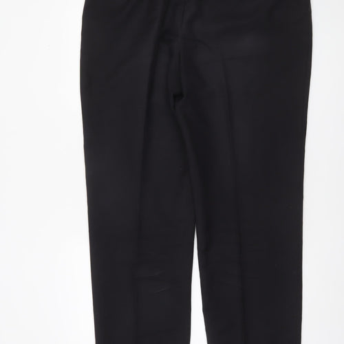 Marks and Spencer Men's Black 34 Regular Fit Pleated Dress Trousers