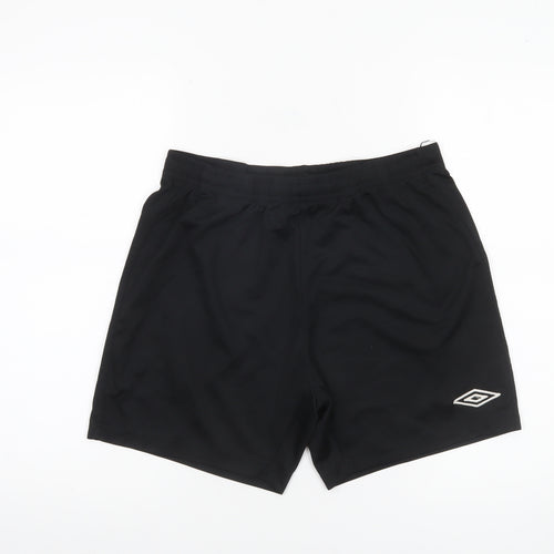Umbro Mens Black M Athletic Shorts Lightweight Quick Dry