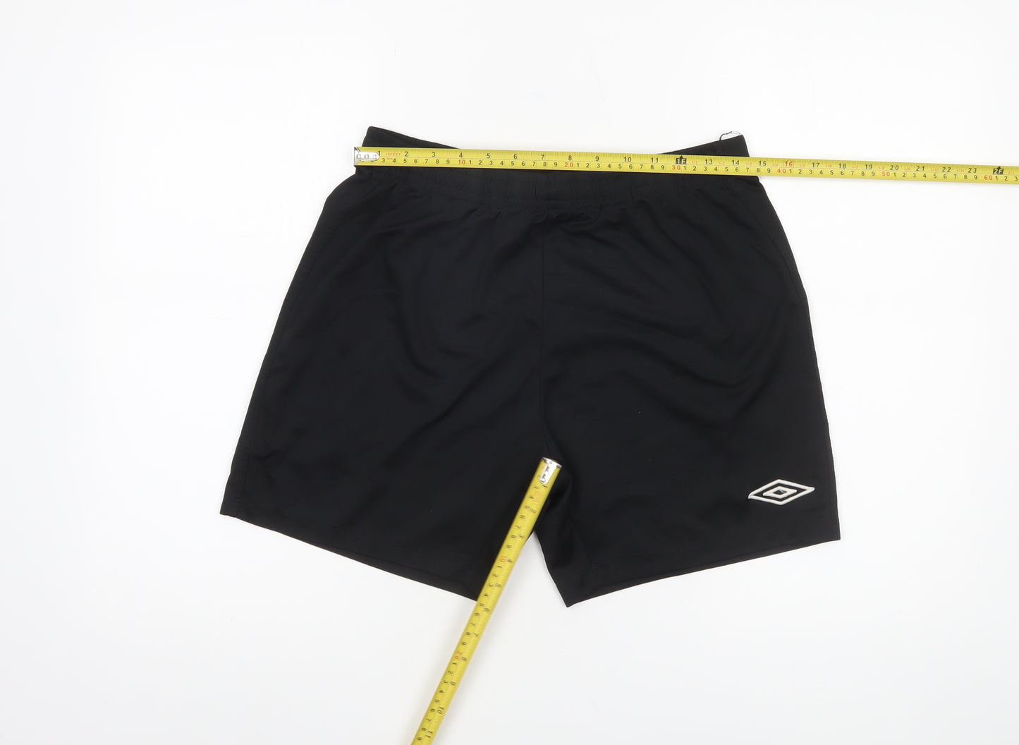 Umbro Mens Black M Athletic Shorts Lightweight Quick Dry