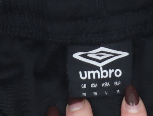 Umbro Mens Black M Athletic Shorts Lightweight Quick Dry