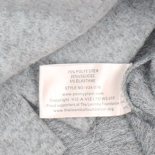 VIZ-A-VIZ Women’s Blue Cowl Neck Zip Detail Jumper Size 10