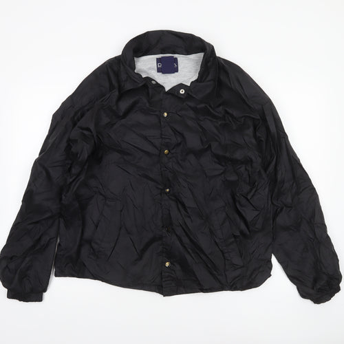 Puritan Mens Black M Nylon Lined Casual Coach Jacket