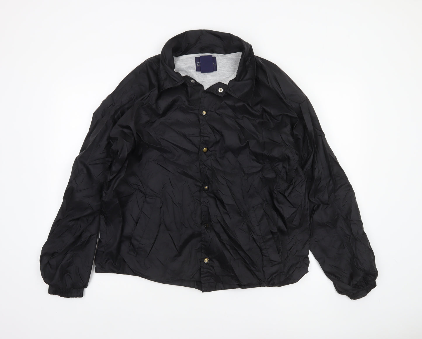 Puritan Mens Black M Nylon Lined Casual Coach Jacket
