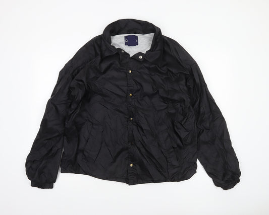 Puritan Mens Black M Nylon Lined Casual Coach Jacket