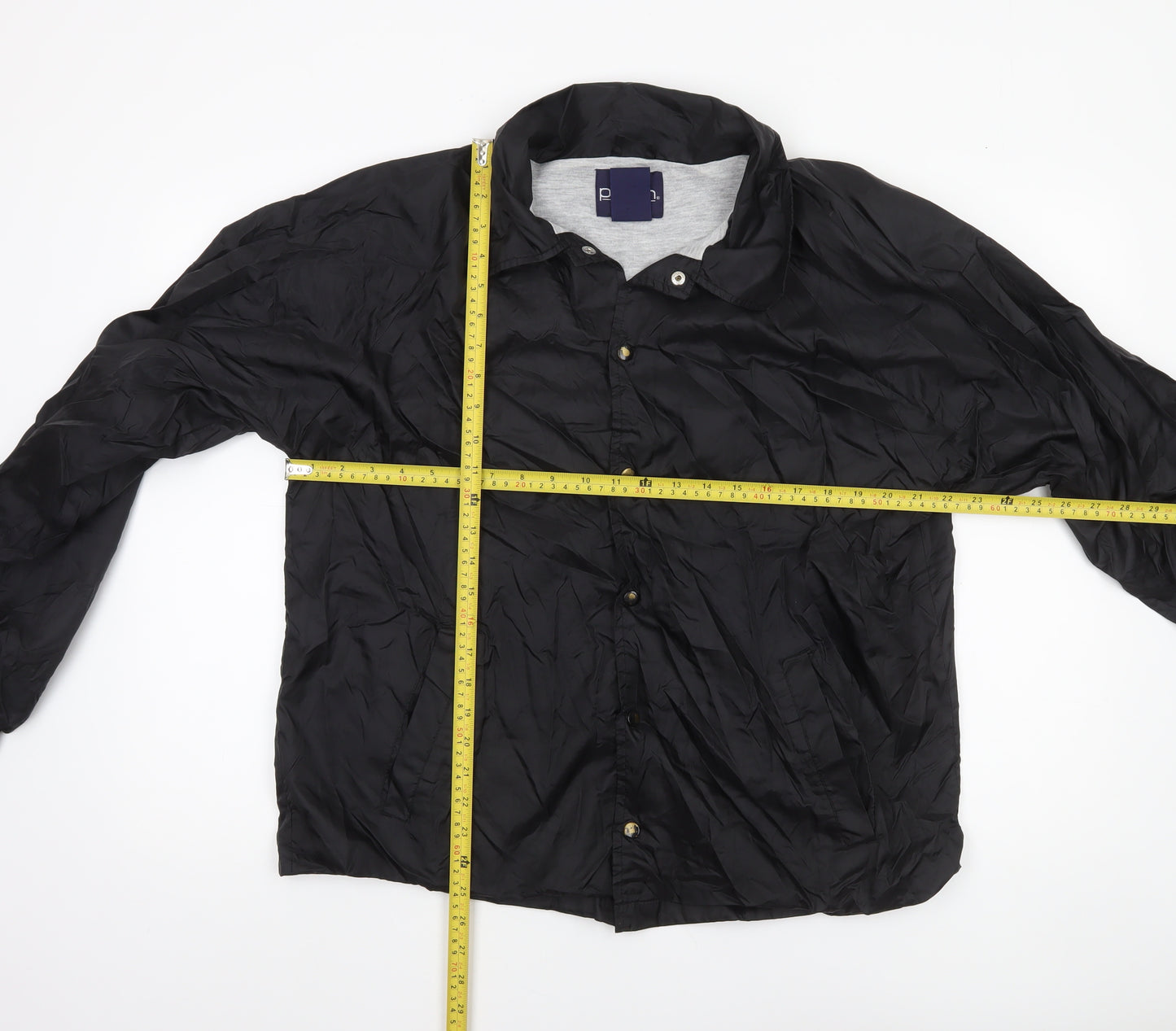 Puritan Mens Black M Nylon Lined Casual Coach Jacket