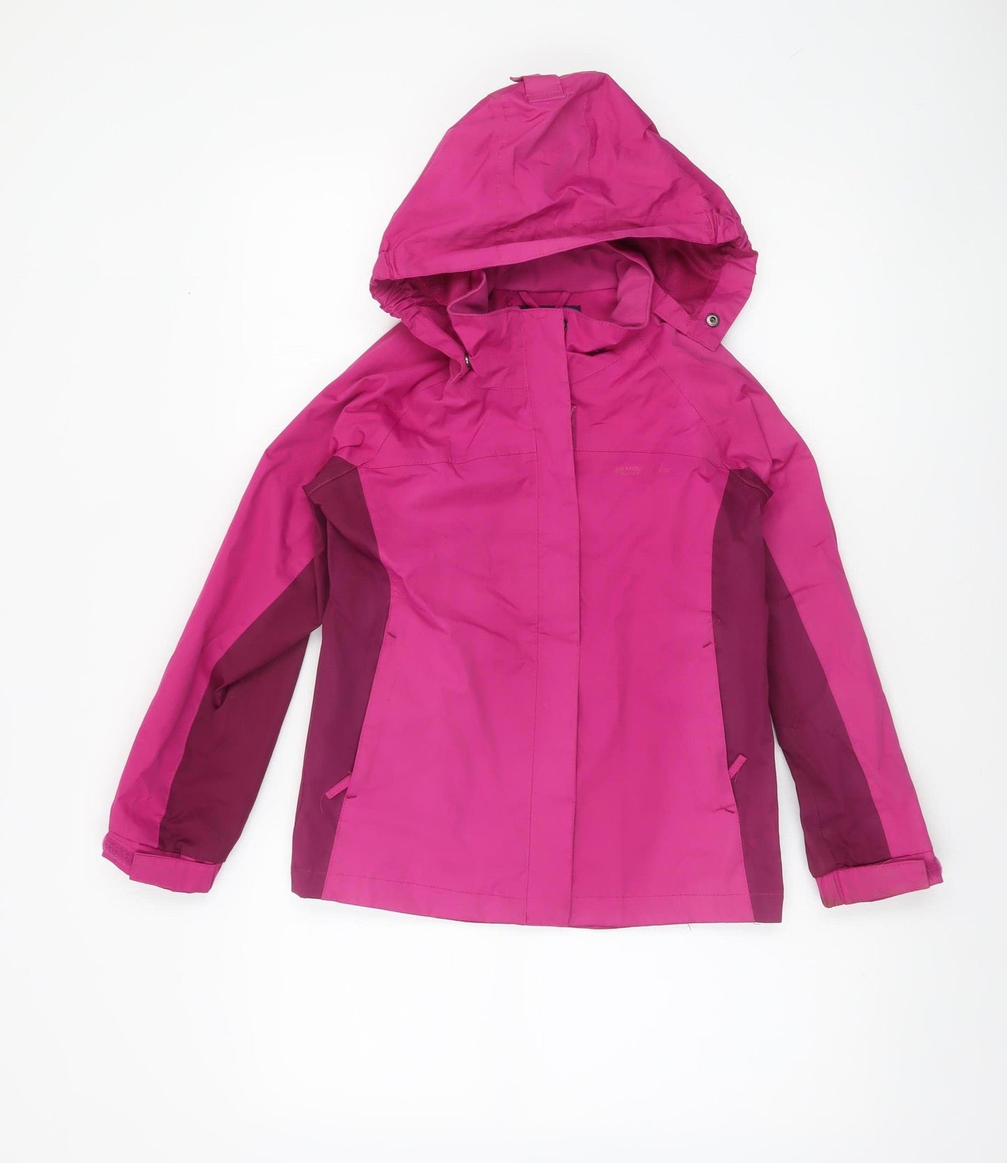 Mountain Warehouse Girls Pink Waterproof Hooded Rain Coat Jacket 9-10 Years