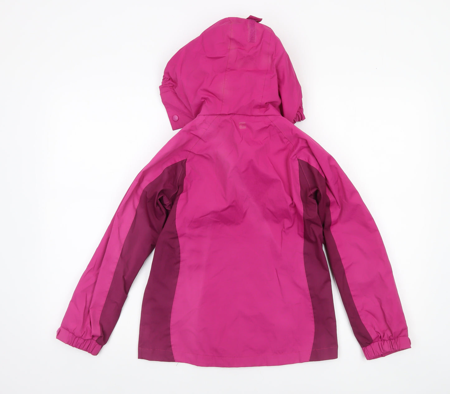 Mountain Warehouse Girls Pink Waterproof Hooded Rain Coat Jacket 9-10 Years