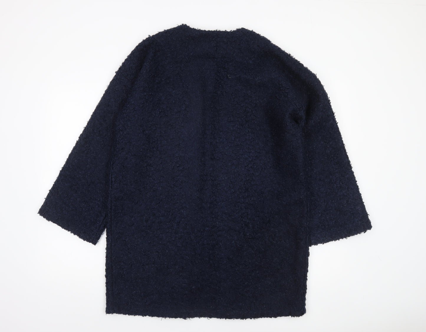 Tu Women Blue Size 10 Open Front Coatigan